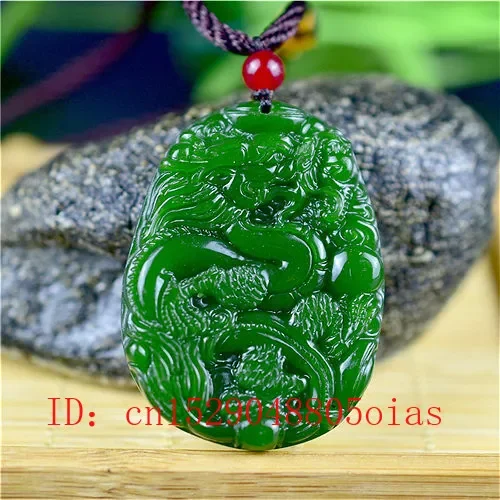 Men Accessories Jewelry - Alam Hijau Cina Naga Giok Liontin