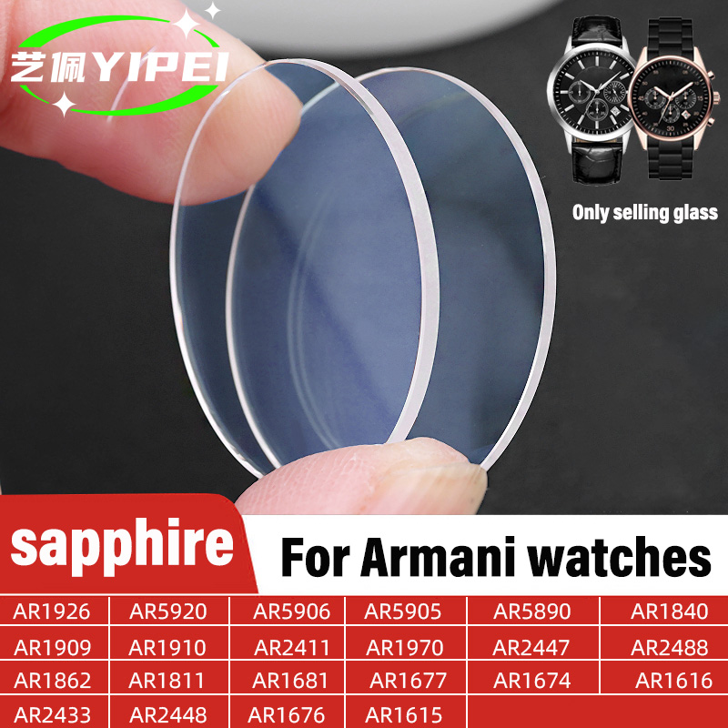 Men'S Accessories Armani - Jam tangan kaca safir datar Kristal