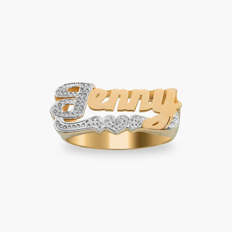 Men Accessories Wedding - Cincin Emas 18K dengan Hati Pribadi