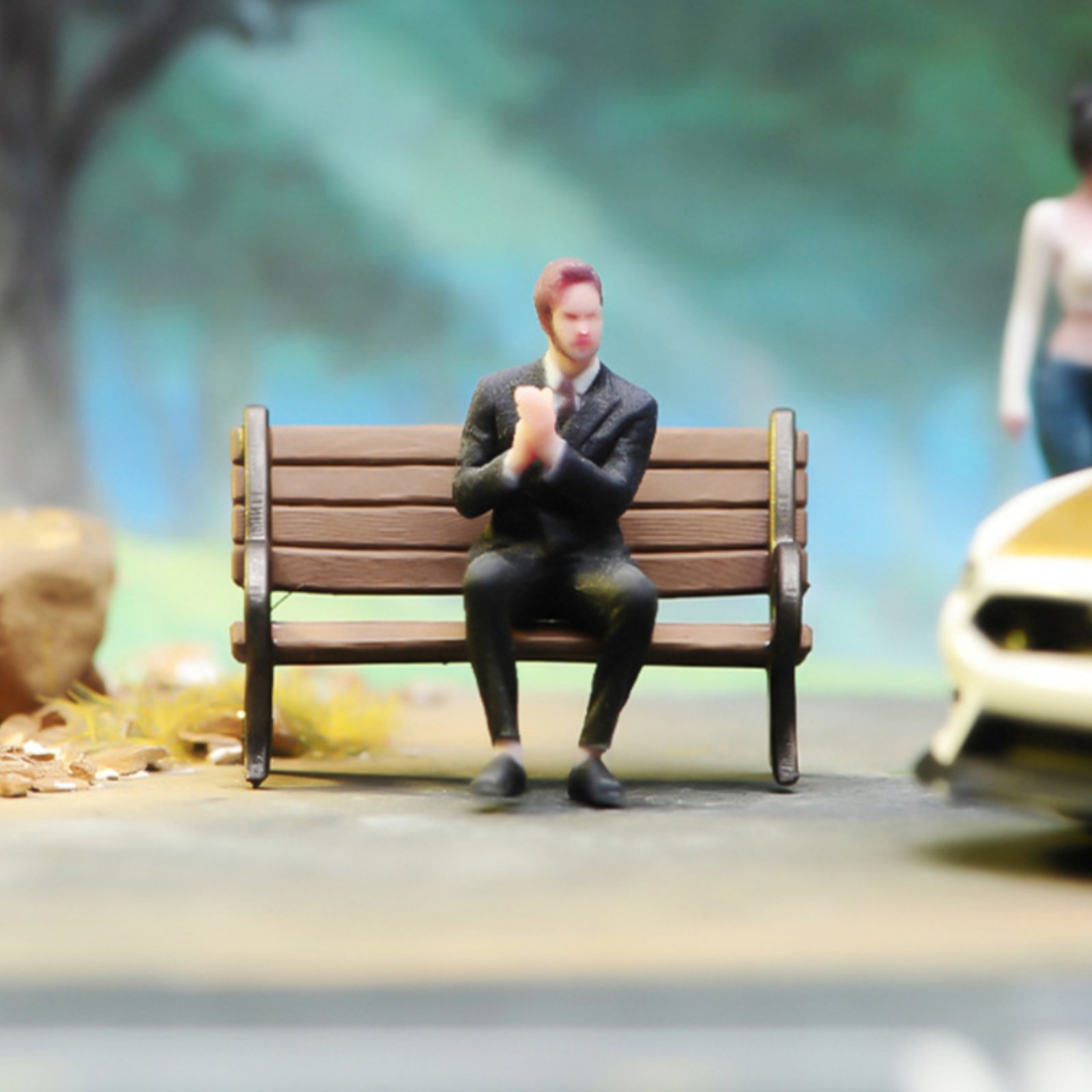 Men Accessories For Suit - Figur Pria Duduk Skala 1:64 Miniatur
