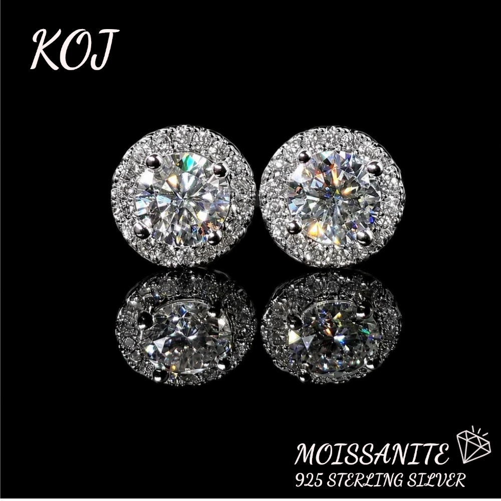 KOJ 1PC Anting Stud Moissanite - Men Accessories Low Price ulasan dan harga