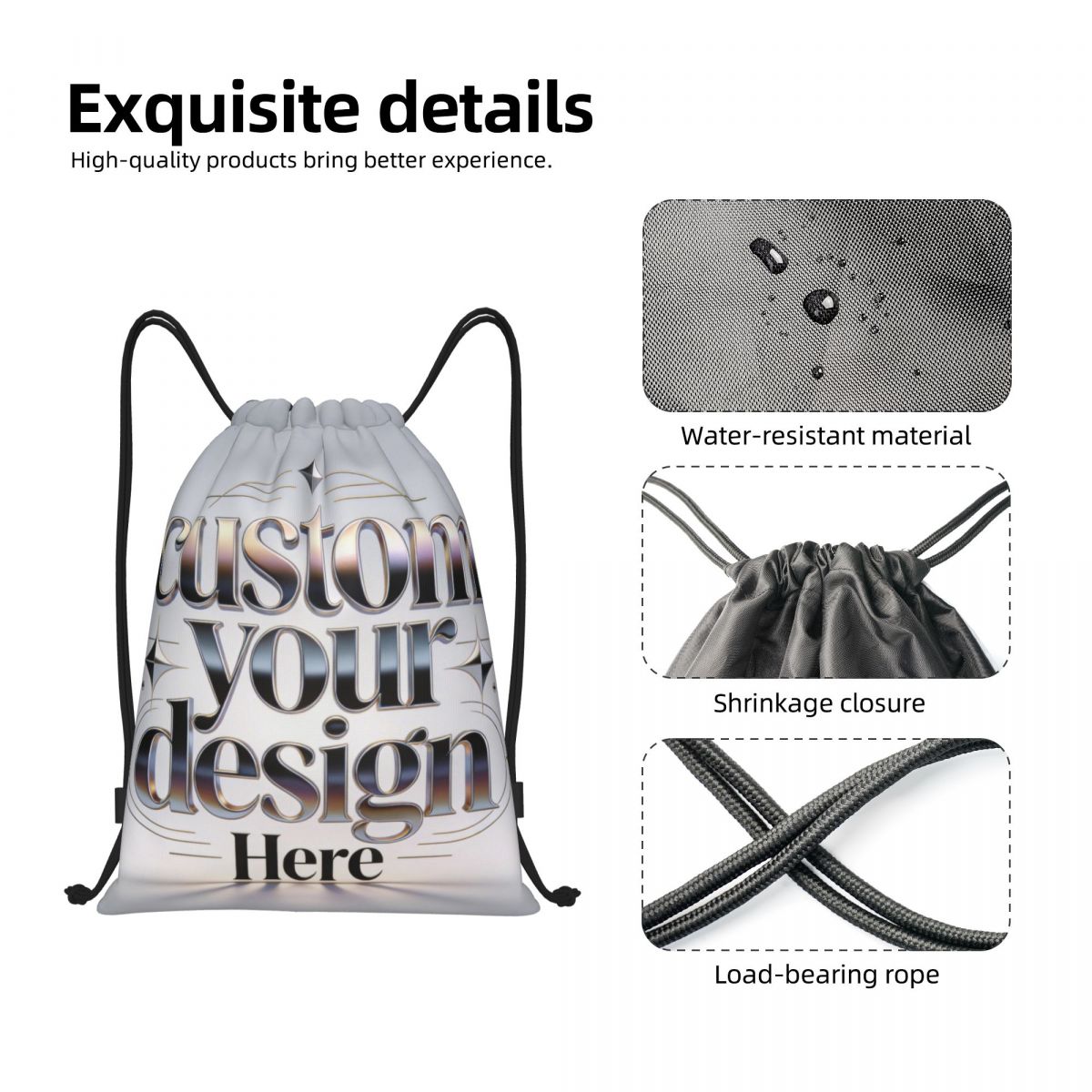 Tas Ransel Serut dengan Teks L - Men Accessories Logo ulasan dan harga