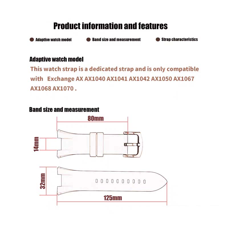 Aksesori Tali Jam Tangan Karet - Men'S Accessories Armani ulasan dan harga